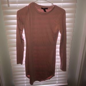 Comfy soft fall pink/cream dress